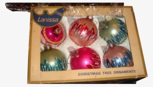 Vintage Shiny Brite Lanissa West Germany Glass Christmas - Christmas Ornament