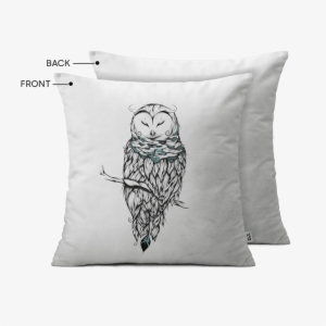 Dailyobjects Poetic Snow Owl 12" Cushion Cover Buy