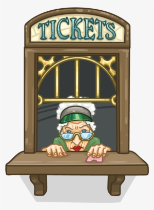 Ticket Window - Cartoon
