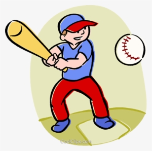 Boy Playing Baseball Royalty Free Vector Clip Art Illustration - Baseball Clip Art