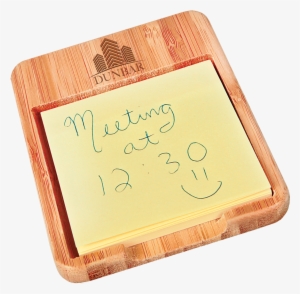 Genuine Bamboo Desk Note Holder With Notepad - Bamboo Business Note Holder