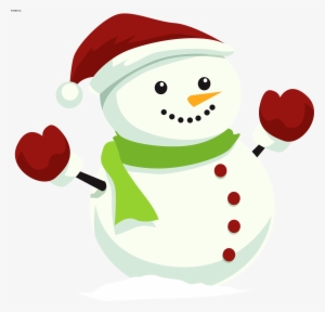 Santa Claus Christmas Hat Black Icon In Circle Vector - Mean Snowman Transparent