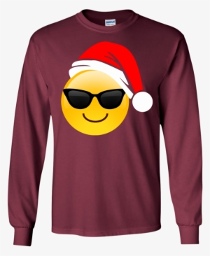 Emoji Christmas Shirt Cool Sunglasses Santa Hat Family - Birthday Girl Emoji Sunglasses Shirt Smile T Shirt