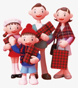 3d Cartoon Character Png - พ่อ แม่ ลูก