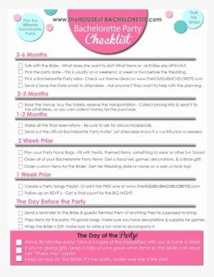 Bachelorette Party Checklist Main Image - Hen Party Planning Checklist