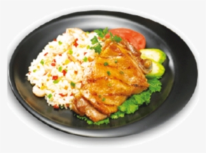 Rice With Chicken Marinated Spices - Bbq Chicken