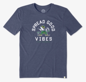 Men's Notre Dame Good Vibes Cool Tee - Life Is Good Women's Oklahoma Good Vibes Cool Vee