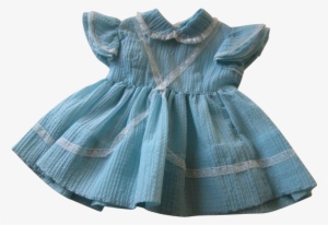 Vintage 1950s Girls Childrens Powder Blue Lace 1t Was - Tartan