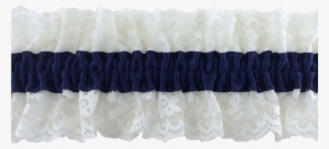 Blue Navy Blue Ivory Lace Garter Featured - Garter
