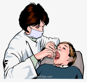 Boy At Dentist Royalty Free Vector Clip Art Illustration - Animated Picture Of Dentist
