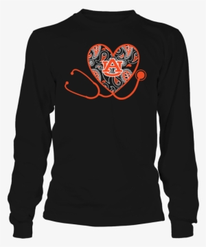 Heart Stethoscope Paisley Auburn Tigers Shirt Heart - Ole Miss Baby Shark