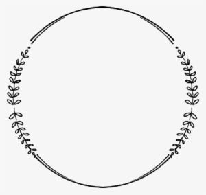 Hojas Black Circle Overlay - Circulo De Flores Dibujo