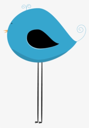 Long Legged Black And Blue Bird - Clip Art
