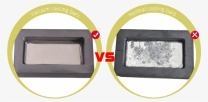 comparing normal casting, vacuum casting bars are with - silver