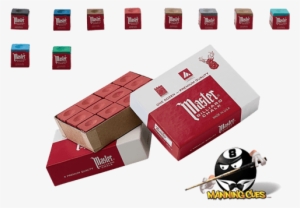 Master Billiard/pool Cue Chalk Box, 12 Cubes, Spruce