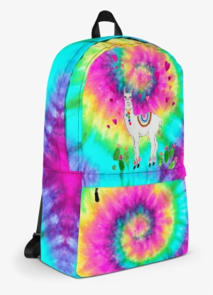 tye dye all love llama school backpack - llama backpacks