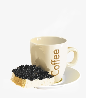 Beautiful Coffee Porcelain Cup Snacks Hd Png - 咖啡
