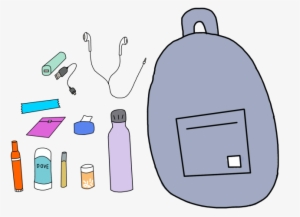 Back To School Backpack Necessities - Illustration