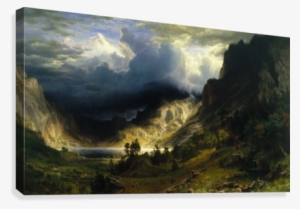 A Storm In The Rocky Mountains Canvas Print - Storm In The Rocky Mountains Painting