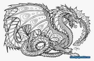 Cool Dragon Coloring Pages For Adults - Hard Colouring Pages Of Dragon