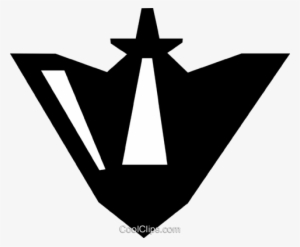 Stealth Bomber Royalty Free Vector Clip Art Illustration - Emblem