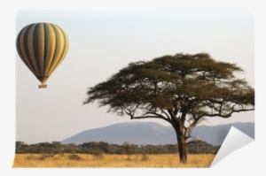 Flying Green And Yellow Balloon Near An Acacia Tree - Serengeti