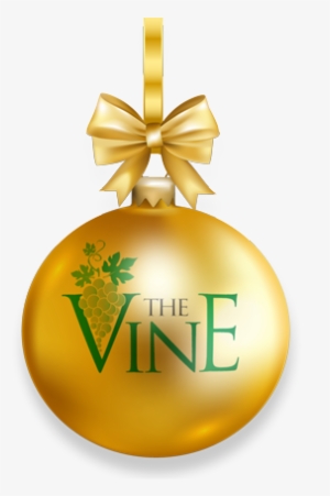 Christmas At The Vine - Gold Christmas Ornament Transparent Background
