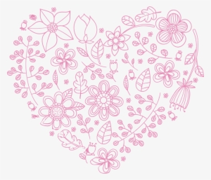 Medium Image - Pink Floral Heart Design