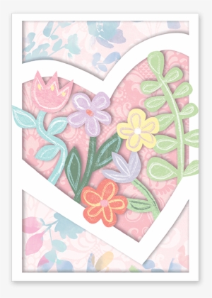 Floral Heart Boxed Note Cards - Sacred Lotus