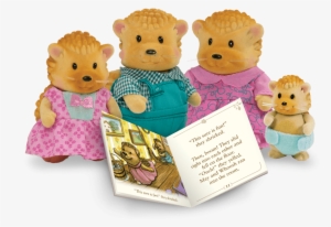 The - Li'l Woodzeez Hedgehog Family With Storybook