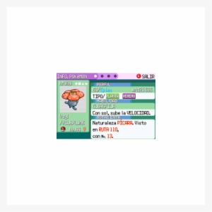Pantalla Datos Info Pokémon Esmeralda - Pokemon
