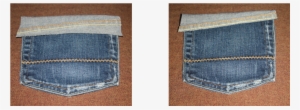 Cut Out A Back Pocket From The Jeans - Pocket
