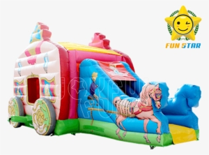 2018 Fantastic Pink Princess Carriage Inflatable Bouncer - Inflatable