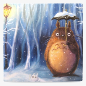 My Neighbor Totoro Theme Print Women's Leather Wallet - Totoro Umbrella Snow