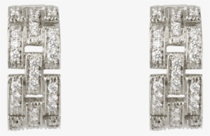 Maillon Panthère Earrings, 3 Diamond-paved Rowswhite - Cartier Maillon Panthere Earrings