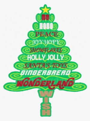 Christmas Word Tree Svg - Christmas Day