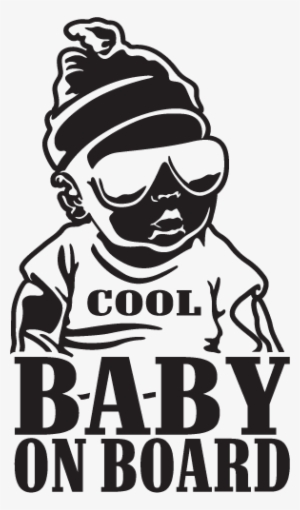 Cool Baby On Board Decal Sticker For Car Window, Laptop - Baby On Board クール