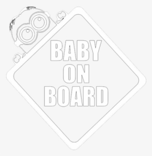 Minion V2 - Baby On Board Sign Black And White