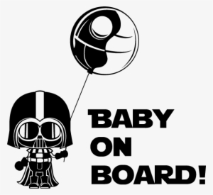 Baby On Board Starwars Inspired Decal Sticker For Car - Funny Baby On Board Sticker