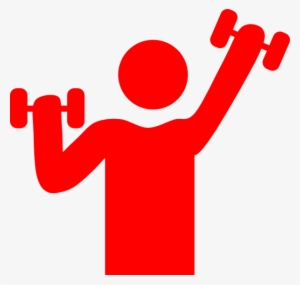 Red Gym Clip Art At Clker - Fitness Clipart Black And White