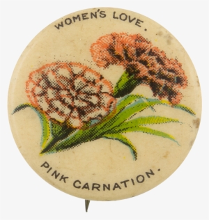 Women's Love Pink Carnation - Pin-back Button