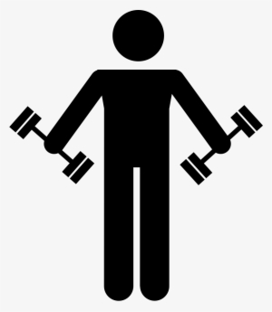 Man Lifting Weight - Dumbbell Exercise Icon