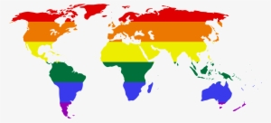 World Gallery - World Map With Gay Flag