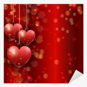 Hanging Hearts Valentine's Day Background Sticker • - Valentine Day Photo Background