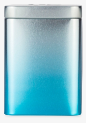 ombre blue square med storage tin - t2 ombre tea storage tin