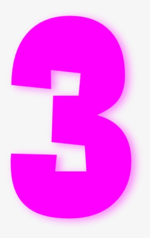 Kids Number Bright Hot Pink Clip Art At Clkercom Vector - Hot Pink Number 3