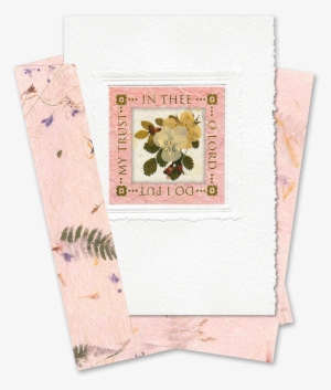 Pink Square-framed Viola Scripture Card Image
