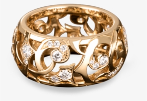 Arabesque Ring Diamonds Rose Gold - Gold