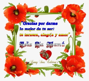 Bonitas Imagenes Para Saludar Por El Dia De La Madre - Border Hearts And Poppies