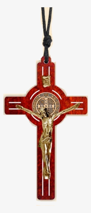 Cruz De São Bento Grande Mad - Crucifixo De Pescoço Sao Bento